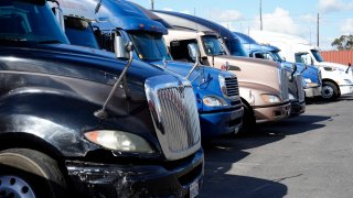 Diesel semi trucks.