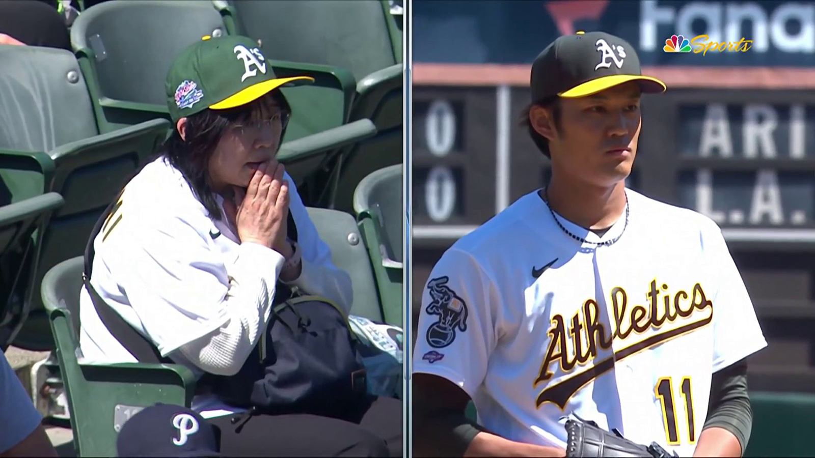 Shintaro Fujinami's mom takes in son's first MLB start in