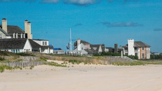 Beach homes are seen on September 30, 2020 in Southampton, New York.