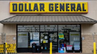 The exterior of a Dollar General convenience store is seen in Austin, Texas, March 16, 2023.