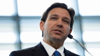Florida Gov. Ron DeSantis gives remarks at the Heritage Foundation’s 50th Anniversary Leadership Summit at the Gaylord National Resort & Convention Center on April 21, 2023 in National Harbor, Maryland.
