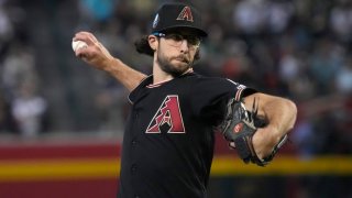 Arizona Diamondbacks pitcher Zac Gallen throws to a San Francisco Giants batter during the first inning of a baseball game, Saturday, May 13, 2023, in Phoenix.