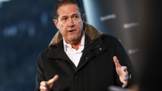 Jes Staley, chief executive officer of Barclays Plc, gestures as he speaks during a Bloomberg Television interview on day two of the World Economic Forum (WEF) in Davos, Switzerland, on Wednesday, Jan. 22, 2020.