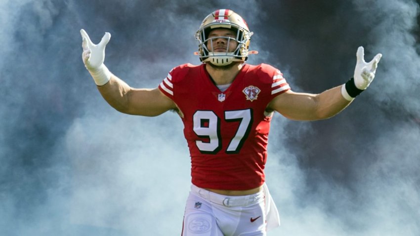 Nick Bosa sacks 'are coming' for 49ers, John Lynch confidently assures –  NBC Sports Bay Area & California