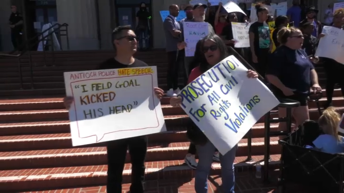 Demonstrators Call For Removal Of Officers Involved In Antioch Police Scandal Nbc Bay Area 