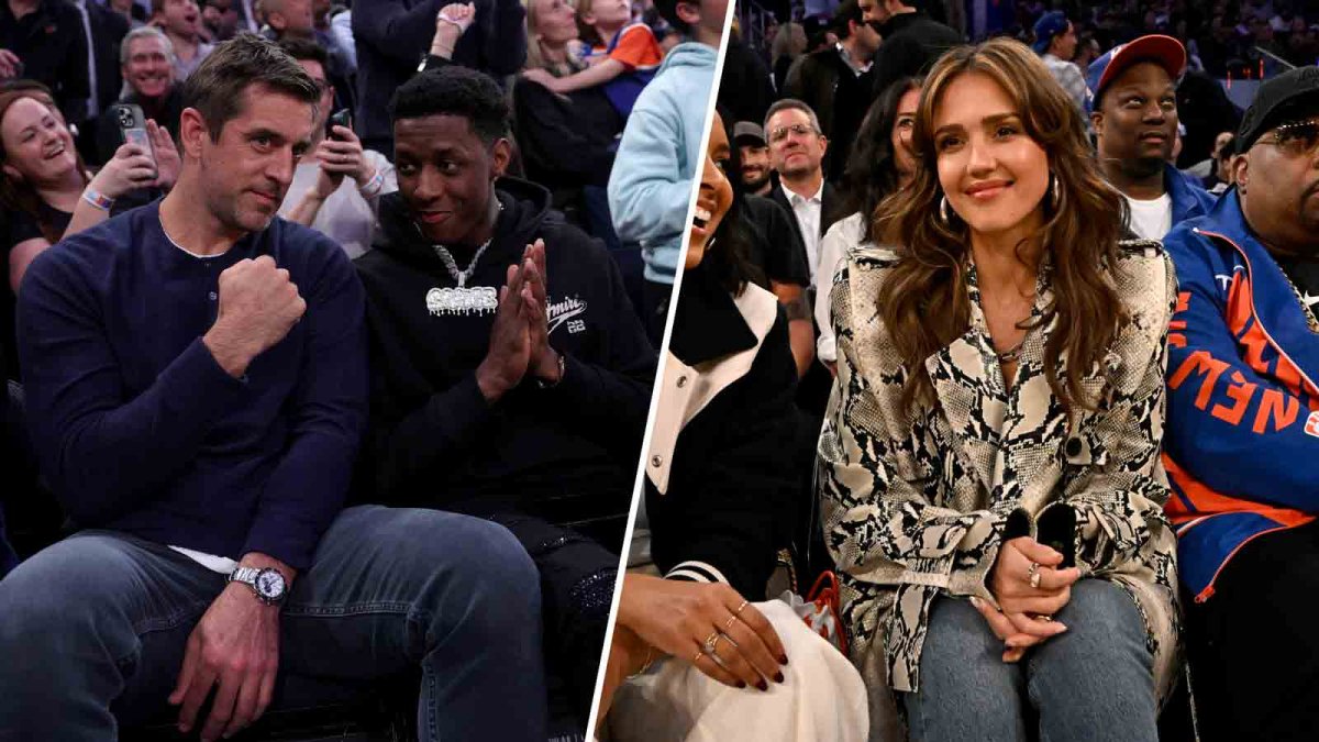 Jessica Alba, Aaron Rodgers Tease Sauce Gardner for Not Knowing Actress