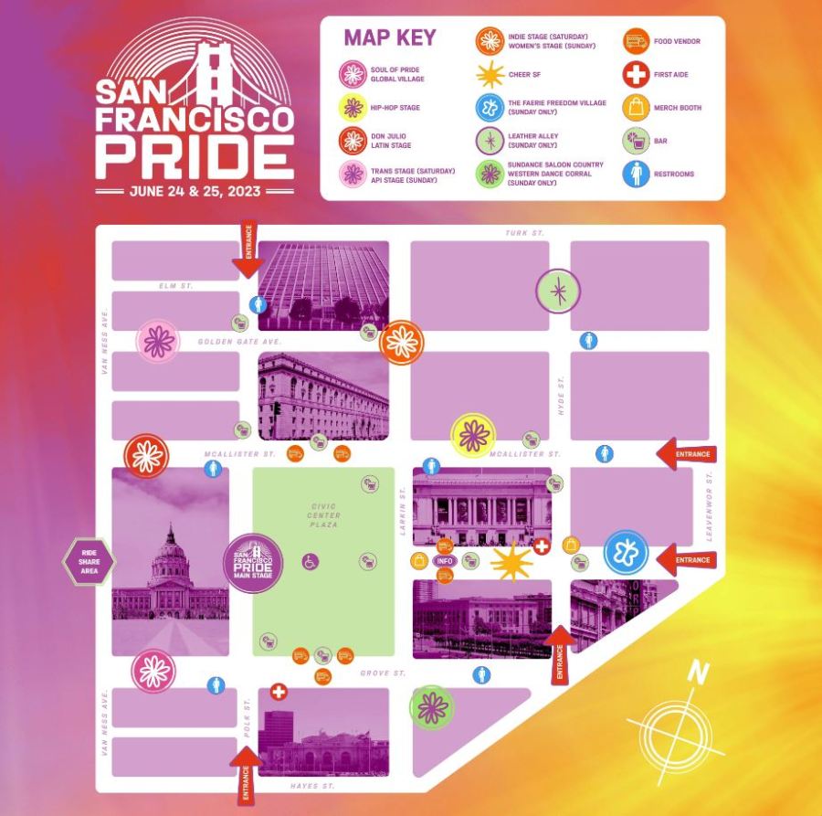 San Francisco Pride map