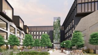The development, from Lithuanian infrastructure firm Tech Zity, is inspired by British renovation projects like the Battersea Power Station and Tate Modern art gallery.