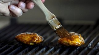 Chef Zach Tyndall prepares Good Meat's cultivated chicken