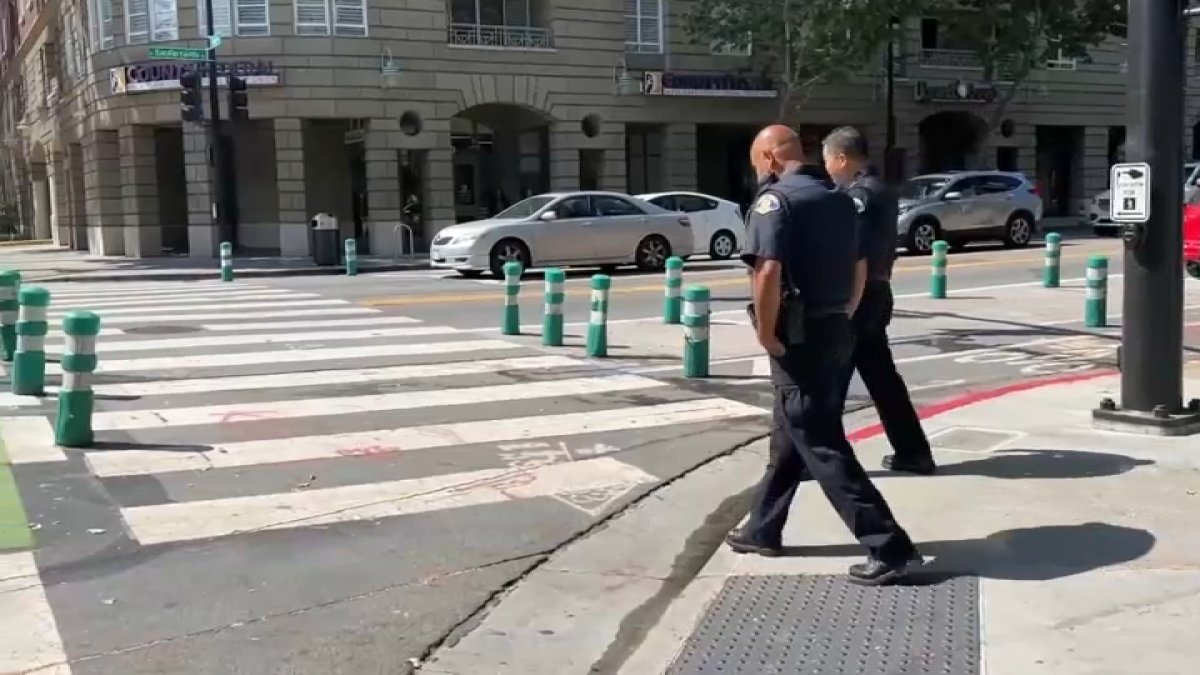 Officer foot patrols in downtown San Jose as city cracks down on open