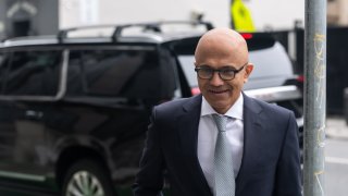 Microsoft CEO Satya Nadella arrives at court in San Francisco, June 28, 2023.