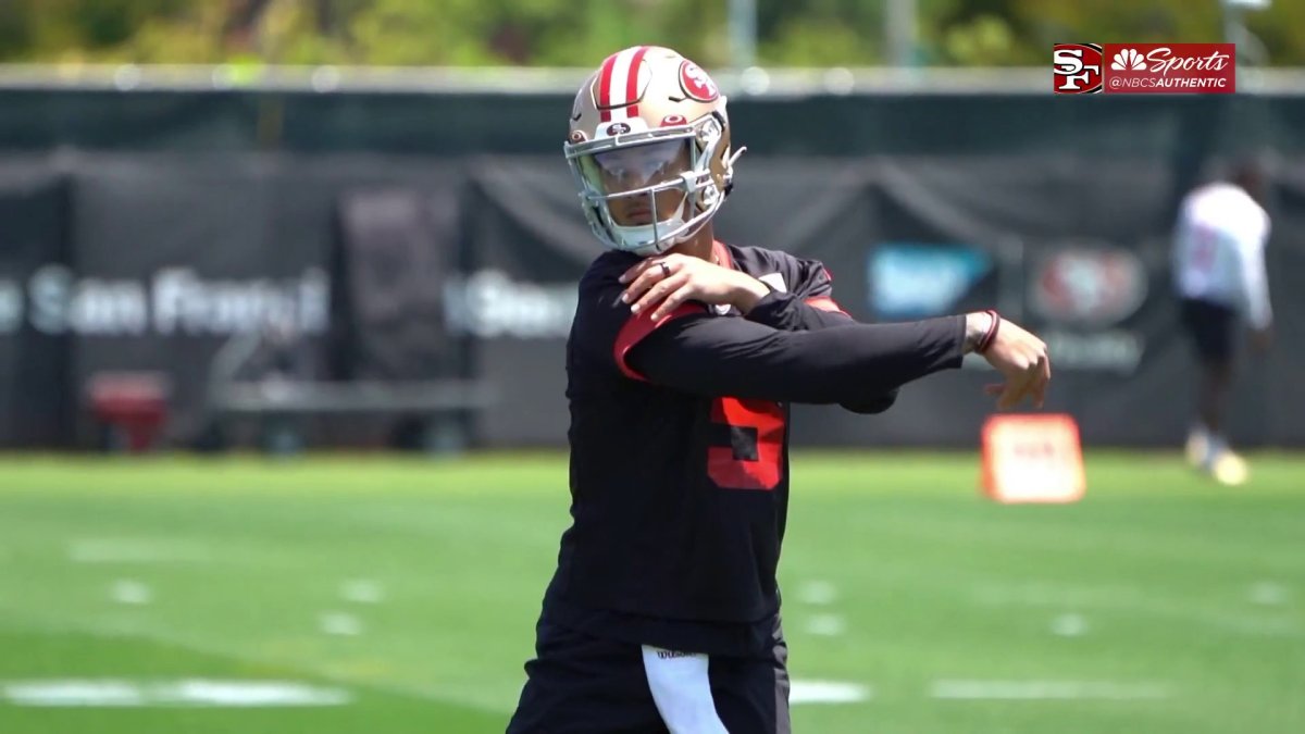 49ers training camp report: Trey Lance thrives in two-minute drill vs.  Raiders – NBC Sports Bay Area & California