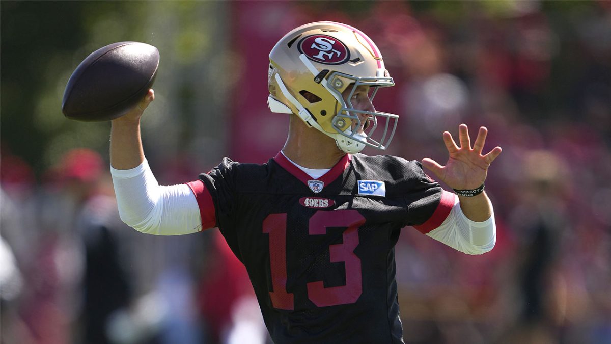 49ers QB Brock Purdy returns to practice for the first time since elbow  surgery