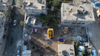 A Play Park was opened for children of earthquake victims on June 30, 2023 in Cinderis, Afrin, Syria. (Photo by zana Halil/ dia images via Getty Images)