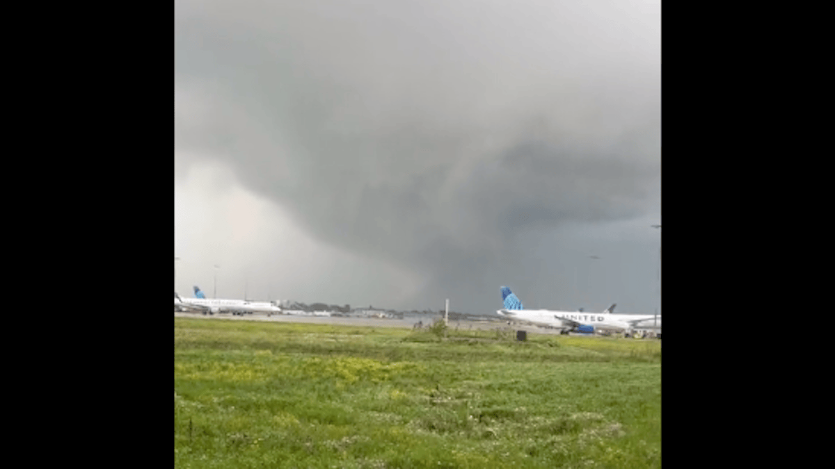 Flights grounded, crowds take cover as Tornado touches down near ...