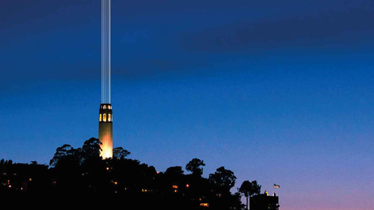Cannoni spaziali laser della Coit Tower per illuminare lo skyline di San Francisco – NBC Bay Area