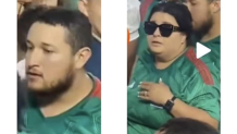 The man on the left is a suspect in a stabbing at Levi's Stadium and the woman on the right is a person of interest. (July 3, 2023)