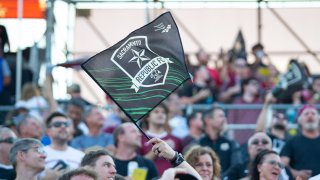 Fans during U.S. Open Cup Semifinal game between Sporting Kansas City and Sacramento Republic FC at Heart Health Park on July 27, 2022 in Sacramento, California.