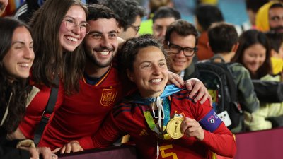Fans celebrate after Spain's historic Women's World Cup win