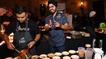 NEW YORK, NEW YORK - AUGUST 24: Chef Jassi Bindra (R) attends the Citi Taste of Tennis New York City 2023 event at Gotham Hall on August 24, 2023 in New York City. (Photo by Noam Galai/Getty Images for AYS Sports Marketing)