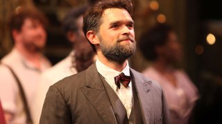 Chris Peluso bows at the curtain call during the press night performance of “Show Boat” at The New London Theatre, Drury Lane, on April 25, 2016 in London, England.