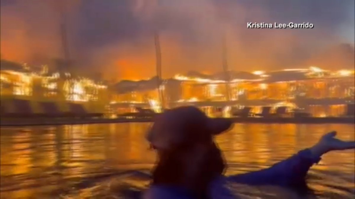 Best friends spent hours in pool to survive Lahaina fires NBC Bay Area