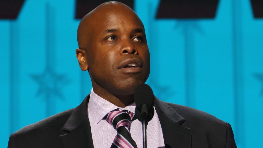 NASHVILLE, TENNESSEE – JUNE 28: Mike Grier of the San Jose Sharks attends the 2023 NHL Draft at the Bridgestone Arena on June 28, 2023 in Nashville, Tennessee. (Photo by Bruce Bennett/Getty Images)