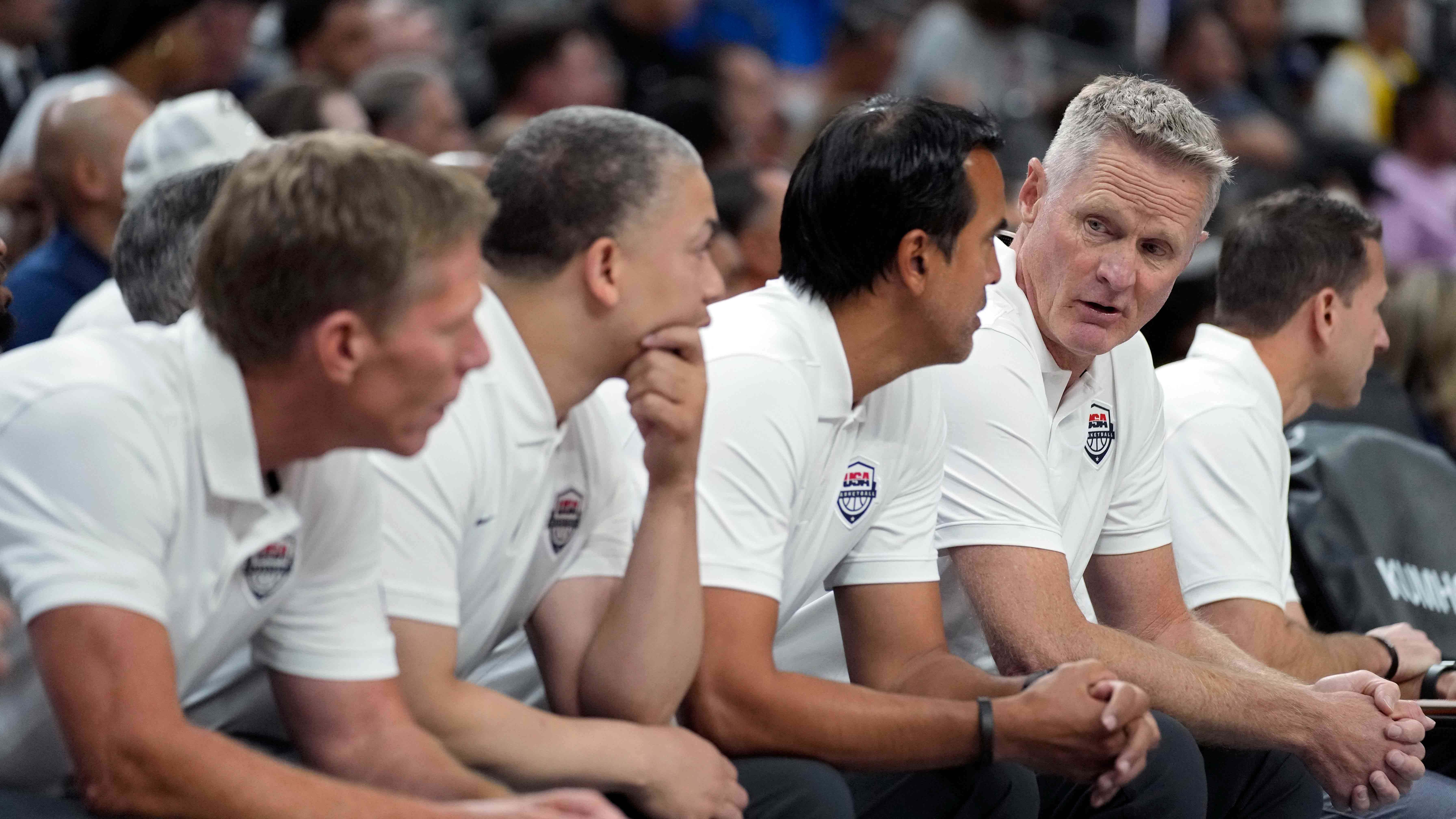 Steve Kerr gets ready to coach Team USA in the 2023 FIBA