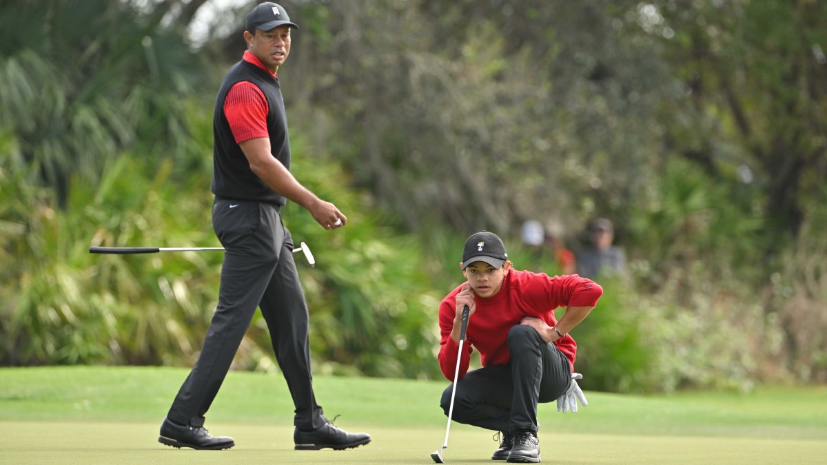 Tiger Woods’ son Charlie wins junior event with father caddying – NBC