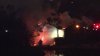 Firefighters battle fire at Oakland's Lake Merritt