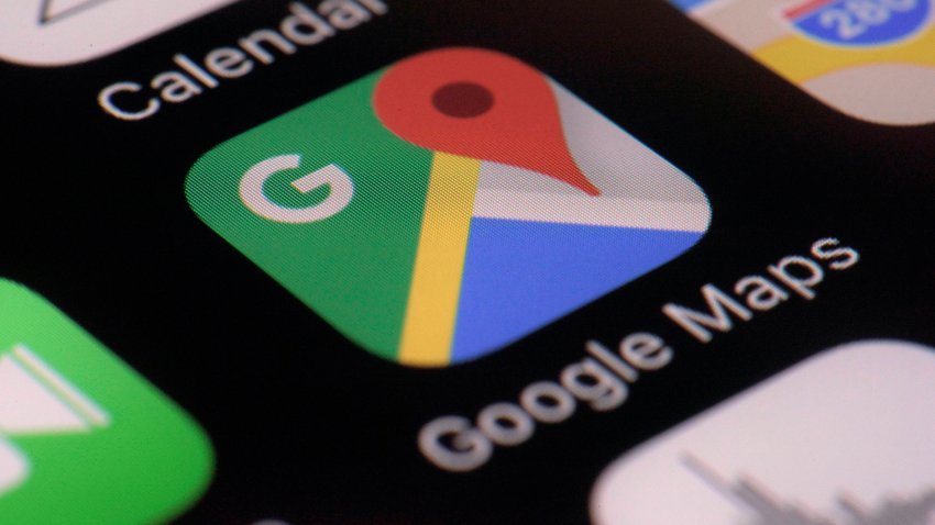 FILE – The Google Maps app is seen on a smartphone, March 22, 2017, in New York. On Tuesday, Sept. 19, 2023, the family of a North Carolina man who died after driving his car off a collapsed bridge while following Google Maps directions filed a lawsuit against the technology giant for negligence, claiming it had been informed of the collapse but failed to update its navigation system. (AP Photo/Patrick Sison, File)