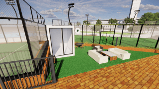 Padel courts.