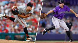 (From left) San Francisco Giants pitcher Tristan Beck and San Diego Padres pitcher Michael Wacha.