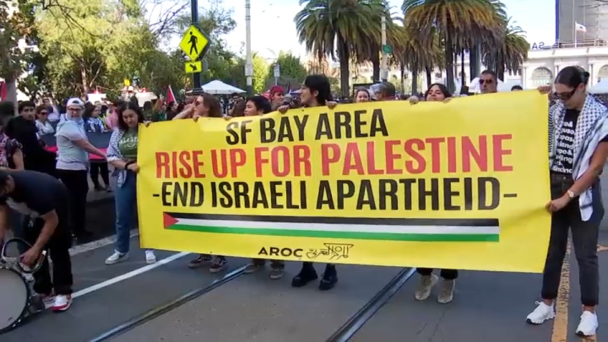 Demonstrators rally in San Francisco to support Palestinians and call ...