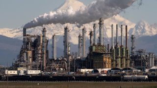 Marathon Petroleum’s oil refinery in Anacortes, Washington.