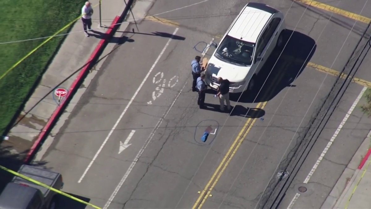 Watch Pleasanton police investigate collision involving crossing guard