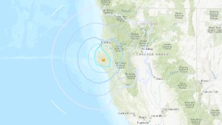 Epicenter of 4.8 magnitude earthquake in Northern California.