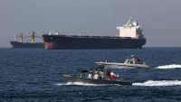Tankers depicted in the Strait of Hormuz — a strategically important waterway which separates Iran, Oman and the United Arab Emirates.