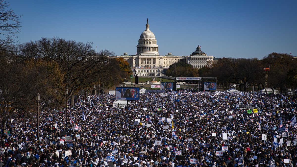 Bay Area residents show up to National Mall in Washington DC in support for Israel - Vimarsana News