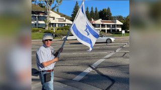 Paul Kessler is pictured Sunday Nov. 5, 2023 at a rally in Thousand Oaks.