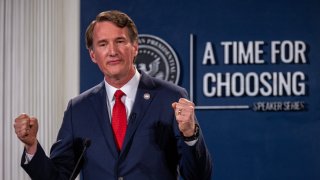 Gov. Glenn Youngkin of Virginia speaks at the Ronald Reagan Presidential Library on May 1, 2023 in Simi Valley, California.