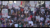 Union members call for a ceasefire in Gaza at Oakland protest