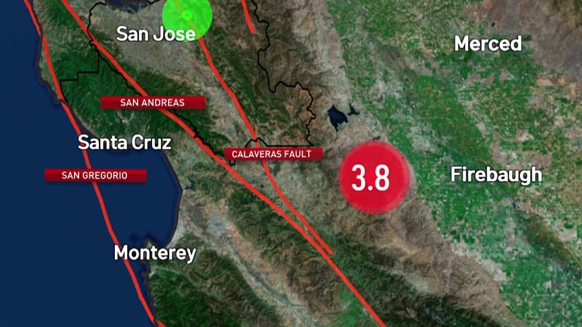 M3.8 earthquake strikes near Los Banos USGS says