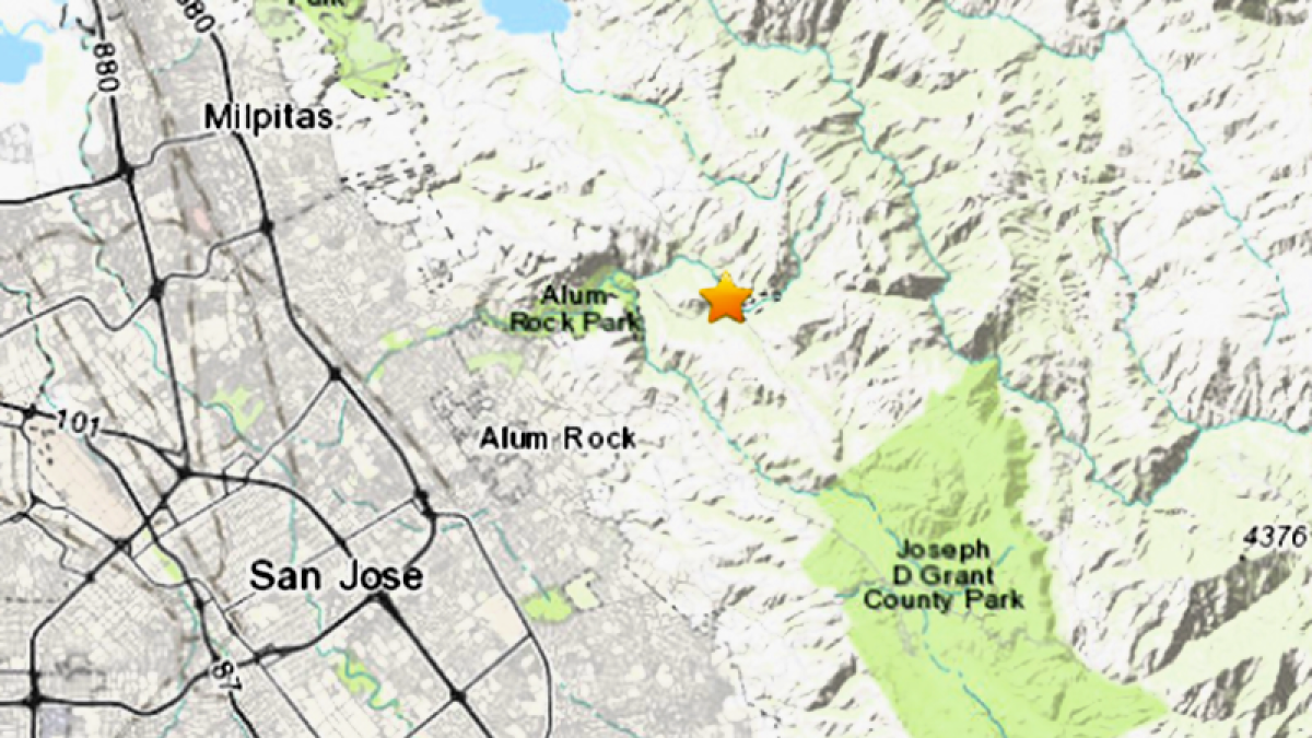 美国地质调查局称，2.5级地震袭击圣何塞附近