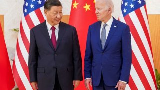 U.S. President Joe Biden meets Chinese President Xi Jinping on the sidelines of the G-20 leaders’ summit in Bali, Indonesia, on Nov. 14, 2022.