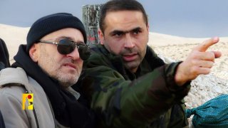 This undated picture released by Hezbollah Military Media, shows senior Hezbollah commander Wissam Tawil, right, who was killed in Kherbet Selem village, south Lebanon, on Monday, Jan. 8, 2024, gesturing next of slain Hezbollah top commander Mustafa Badreddine, who was killed in Syria on May 2016. Tawil, who is an elite Hezbollah commander in southern Lebanon, the latest in an escalating exchange of strikes along the border that have raised fears of another Mideast war even as the fighting in Gaza exacts a mounting toll on civilians.