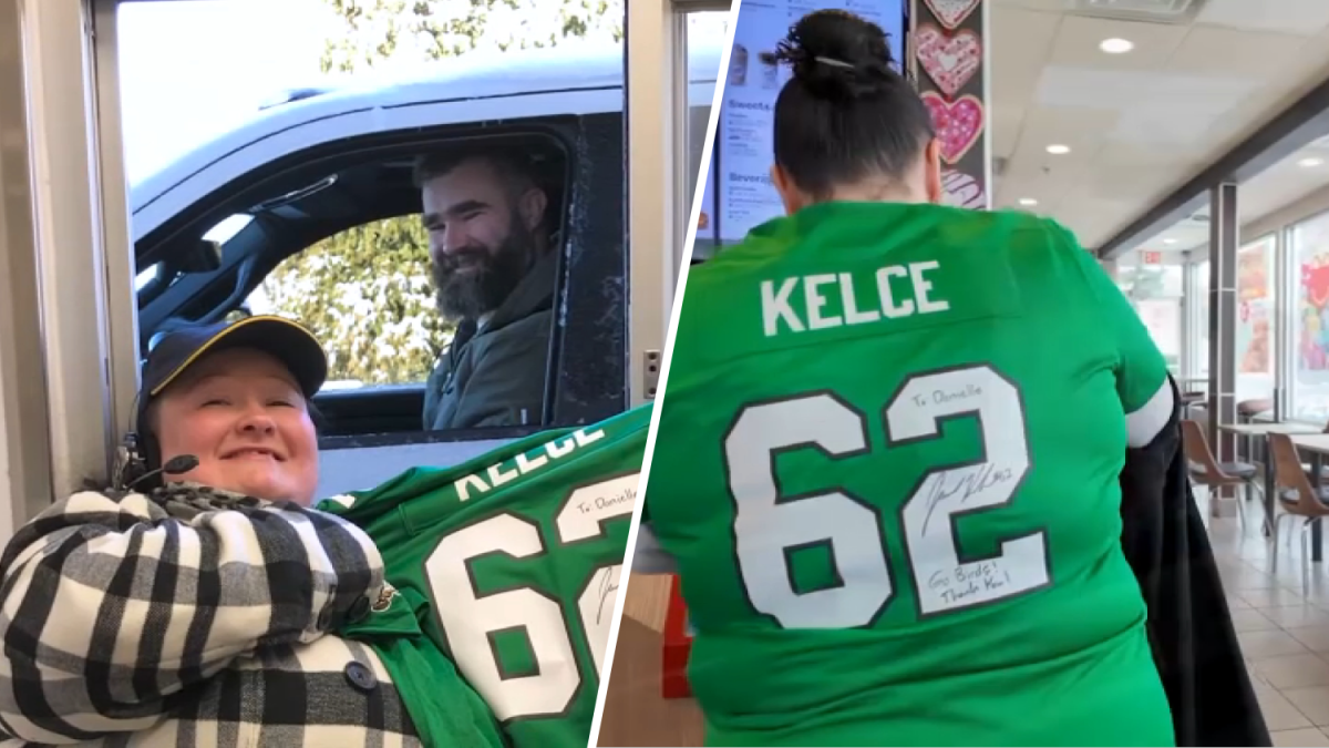 Jason Kelce signs jersey for McDonald's worker – NBC Bay Area - Vimarsana News