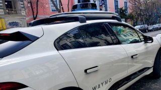 A Waymo rider-only robotaxi is seen during a test ride in San Francisco, California, U.S., December 9, 2022. 