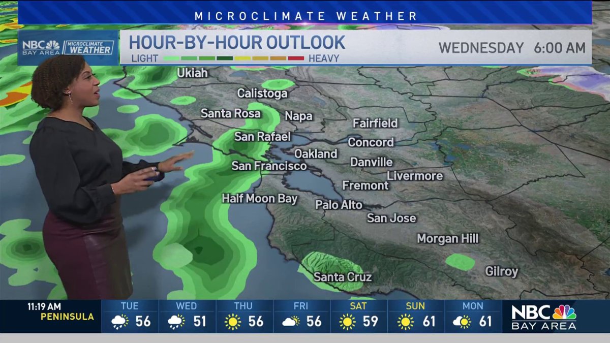 Forecast: Chilly, spotty rain – NBC Bay Area