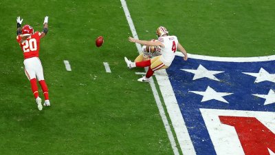 Jake Moody sets Super Bowl record for longest field goal, Harrison Butker breaks it a quarter later